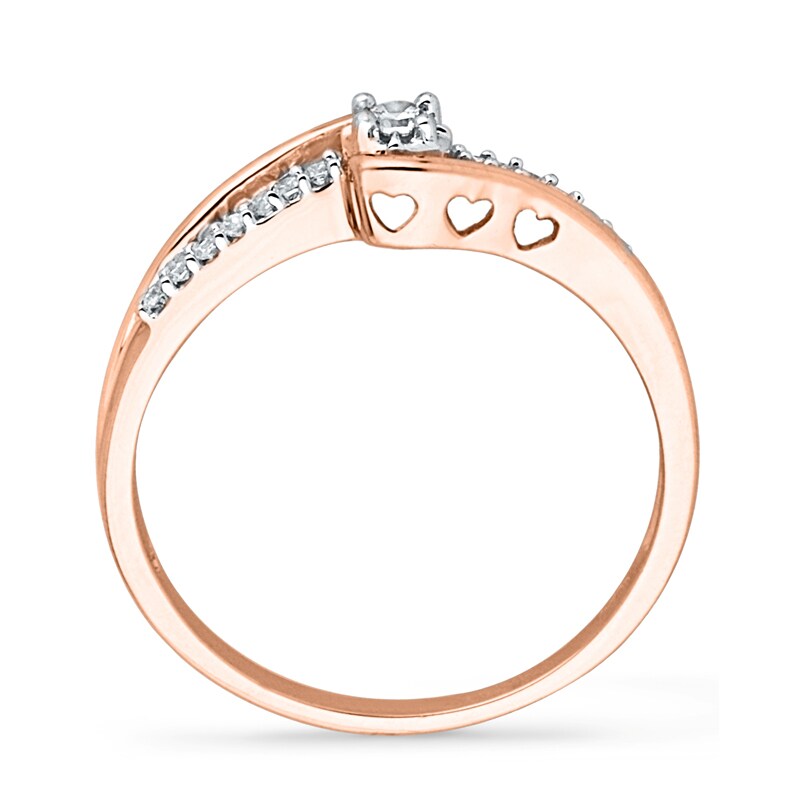 0.10 CT. T.W. Diamond Promise Ring in 10K Rose Gold