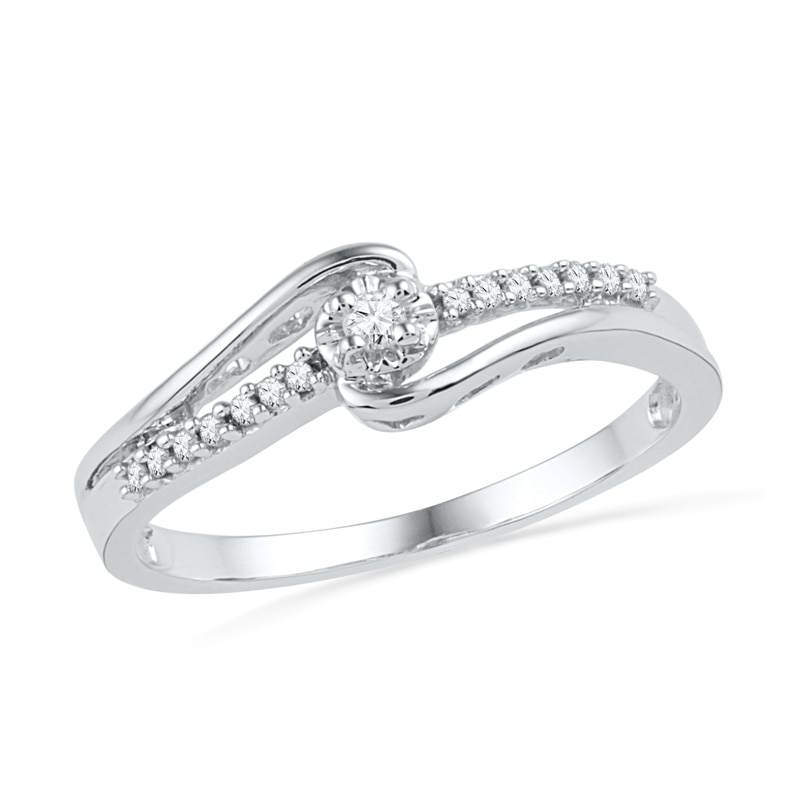 0.10 CT. T.W. Diamond Promise Ring in 10K White Gold|Peoples Jewellers