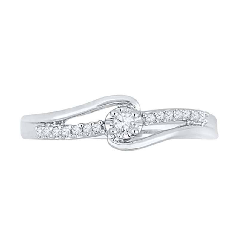 0.10 CT. T.W. Diamond Promise Ring in 10K White Gold|Peoples Jewellers