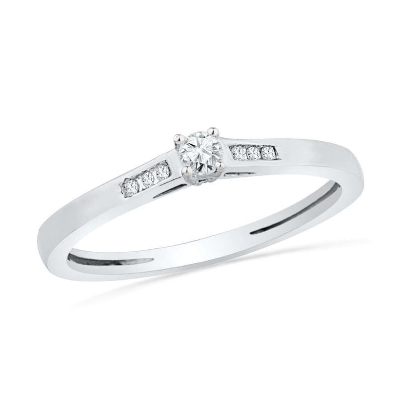 0.16 CT. T.W. Diamond Promise Ring in 10K White Gold|Peoples Jewellers