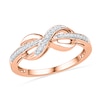 Thumbnail Image 0 of 0.12 CT. T.W. Diamond Infinity Ring in 10K Rose Gold