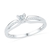 Thumbnail Image 0 of 0.16 CT. T.W. Princess-Cut Diamond Promise Ring in 10K White Gold