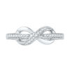 0.12 CT. T.W. Diamond Infinity Ring in 10K White Gold