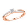Thumbnail Image 1 of 0.12 CT. T.W. Princess-Cut Diamond Split Shank Promise Ring in 10K Rose Gold