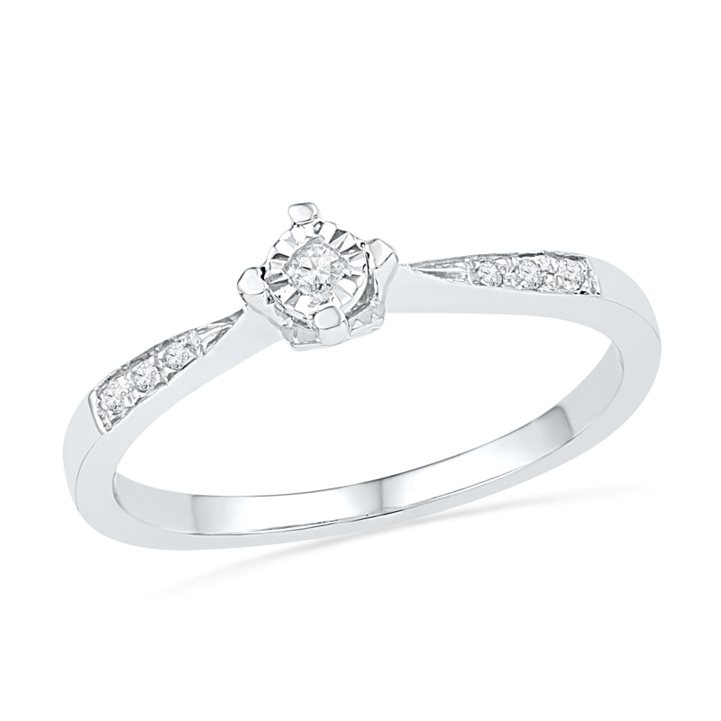 Diamond Accent Promise Ring in 10K White Gold | Peoples Jewellers