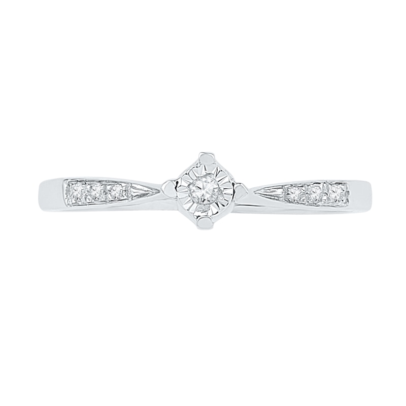 Diamond Accent Promise Ring in 10K White Gold
