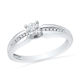 0.12 CT. T.W. Diamond Promise Ring in 10K White Gold