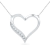 Thumbnail Image 0 of Diamond Accent Heart Pendant in 10K White Gold