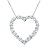 Thumbnail Image 0 of 0.33 CT. T.W. Diamond Lined Heart Pendant in 10K White Gold