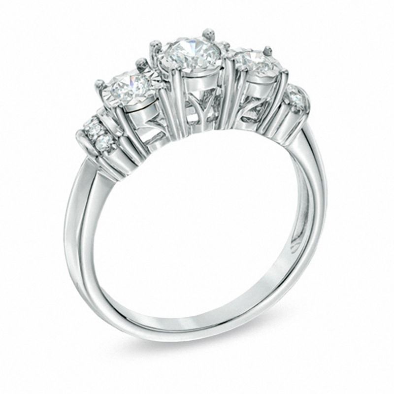 0.50 CT. T.W. Diamond Past Present FutureÂ® Engagement Ring in 10K White Gold