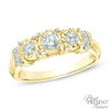 Thumbnail Image 0 of 0.50 CT. T.W. Diamond Past Present Future® Collar Engagement Ring in 10K Gold