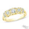 Thumbnail Image 1 of 0.50 CT. T.W. Diamond Past Present Future® Collar Engagement Ring in 10K Gold