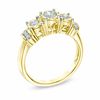 Thumbnail Image 2 of 0.50 CT. T.W. Diamond Past Present Future® Collar Engagement Ring in 10K Gold