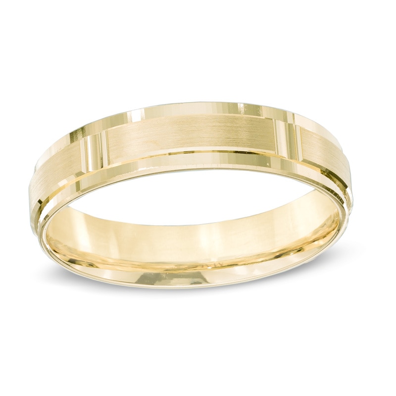 Men's 5.0mm Comfort Fit Wedding Band in 10K Gold|Peoples Jewellers