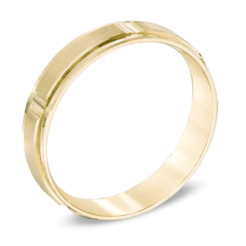 Main Image 2 of Men's 5.0mm Comfort Fit Wedding Band in 10K Gold