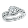 Thumbnail Image 0 of 0.50 CT. T.W. Diamond Frame Swirl Bridal Set in 10K White Gold