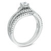 Thumbnail Image 1 of 0.50 CT. T.W. Diamond Frame Swirl Bridal Set in 10K White Gold