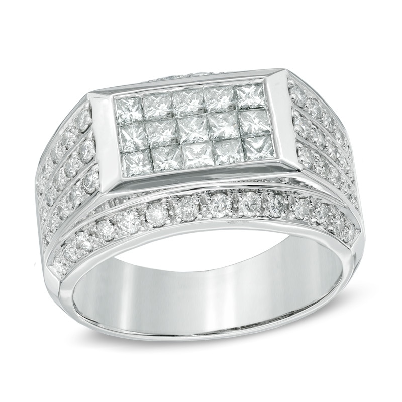 Men's 2.00 CT. T.W. Diamond Ring in 10K White Gold