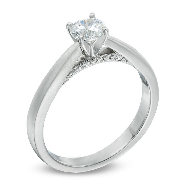 Celebration Canadian Ideal 0.50 CT. T.W. Solitaire Certified Diamond Ring 14K White Gold (I/I1)