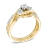 Thumbnail Image 1 of 0.33 CT. T.W. Diamond Braid Bridal Set in 10K Gold