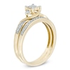 0.33 CT. T.W. Princess-Cut Quad Diamond Bridal Set in 10K Gold