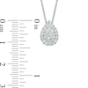 Thumbnail Image 1 of 0.50 CT. T.W. Diamond Pear-Shaped Cluster Pendant in 10K White Gold