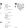 Thumbnail Image 2 of 0.50 CT. T.W. Diamond Heart-Shaped Cluster Stud Earrings in 10K White Gold