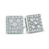 Thumbnail Image 0 of 0.50 CT. T.W. Diamond Square Cluster Stud Earrings in 10K White Gold