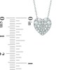 Thumbnail Image 2 of 0.50 CT. T.W. Diamond Heart-Shaped Cluster Pendant in 10K White Gold