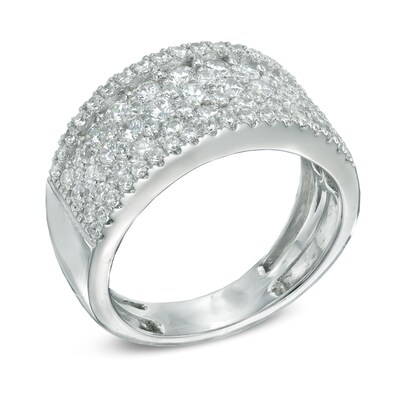 1.50 CT. T.W. Diamond Multi-Row Anniversary Band in 10K White Gold