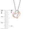 Thumbnail Image 1 of Diamond Accent Double Heart Pendant in 10K Rose Gold