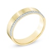 Thumbnail Image 1 of 0.10 CT. T.W. Diamond Edge Anniversary Band in 10K Gold