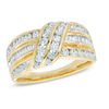 Thumbnail Image 1 of 1.00 CT. T.W. Diamond Crossover Band in 10K Gold