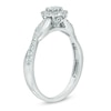 Thumbnail Image 2 of 0.50 CT. T.W. Diamond Twist Engagement Ring in 10K White Gold