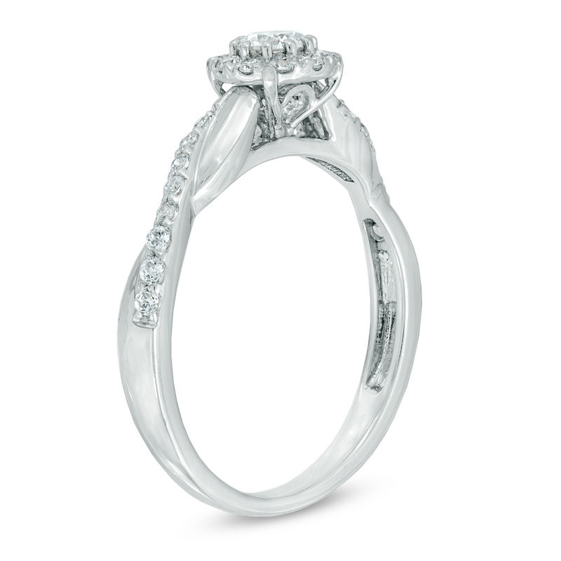 Platinum diamond hotsell twist ring