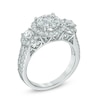 Thumbnail Image 2 of 1.50 CT. T.W. Diamond Frame Three Stone Engagement Ring in 14K White Gold