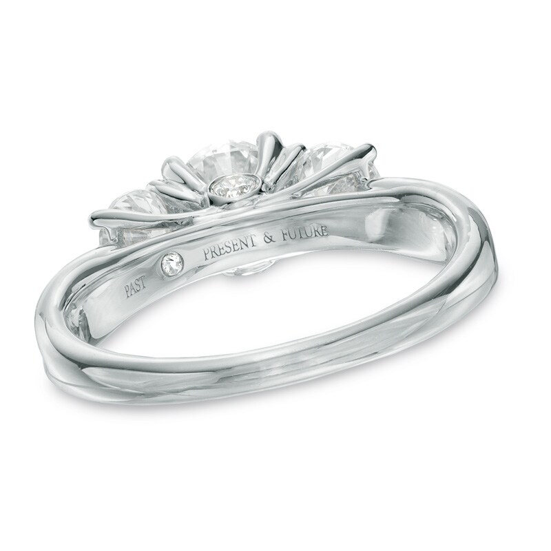 Main Image 3 of 1.45 CT. T.W. Diamond Past Present Future® Engagement Ring in 14K White Gold