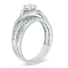 0.60 CT. T.W. Diamond Swirl Bridal Set in 14K White Gold
