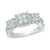 Thumbnail Image 0 of 1.00 CT. T.W. Quad Diamond Three Stone Frame Engagement Ring in 10K White Gold