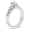 0.60 CT. T.W. Certified Emerald-Cut Diamond Frame Bridal Set in 14K White Gold (I/SI2)