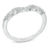 Thumbnail Image 2 of Ladies' 0.12 CT. T.W. Diamond Contour Wedding Band in 14K White Gold