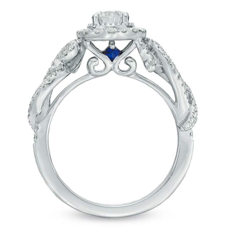 Vera Wang Love Collection 0.83 CT. T.W. Diamond Vintage-Style Engagement Ring in 14K White Gold