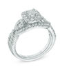 Thumbnail Image 1 of 1.00 CT. T.W. Princess-Cut Diamond Frame Bridal Set in 14K White Gold