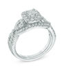 Thumbnail Image 2 of 1.00 CT. T.W. Princess-Cut Diamond Frame Bridal Set in 14K White Gold