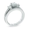 Thumbnail Image 2 of 0.60 CT. T.W. Princess-Cut Diamond Three Stone Bridal Set in 14K White Gold