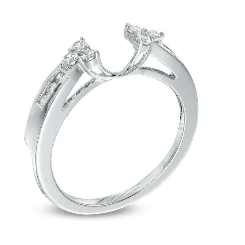 Main Image 2 of 0.25 CT. T.W. Diamond Solitaire Enhancer in 14K White Gold