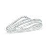 Thumbnail Image 0 of 0.20 CT. T.W. Diamond Split Waves Ring in Sterling Silver