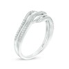 Thumbnail Image 2 of 0.20 CT. T.W. Diamond Split Waves Ring in Sterling Silver