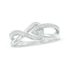 Thumbnail Image 1 of 0.12 CT. T.W. Diamond Looped Ring in Sterling Silver