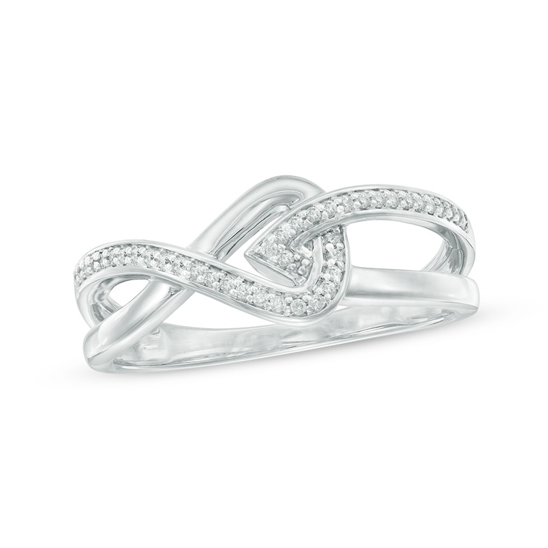0.12 CT. T.W. Diamond Looped Ring in Sterling Silver